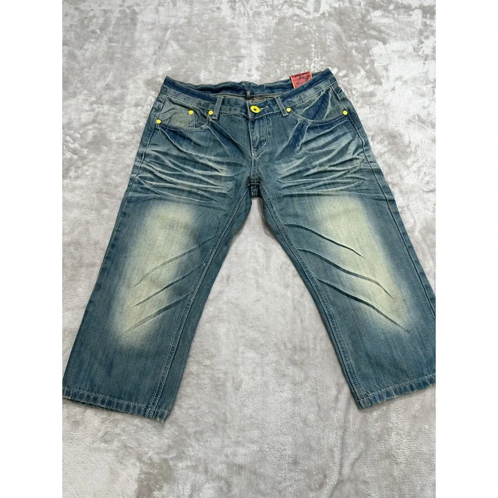 Vintage Bindwood Denim Capris NWT McBling Cyber Grunge Cropped Jeans 29 NWT